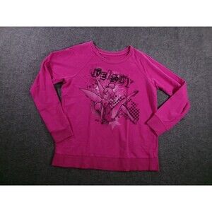 Disney Tinkerbell Sweatshirt Women Extra Large Pink Felsty Pullover Causal Longe